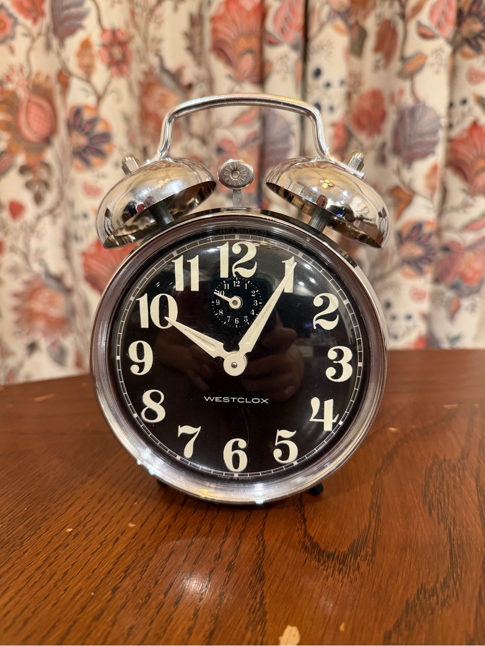 Westclox Black Double Bell Vintage-Style Alarm Clock - WORKS